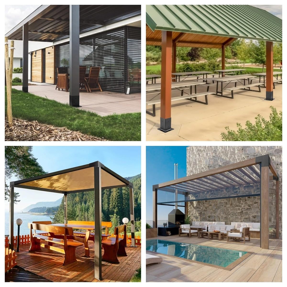 Amazon.co.jp: Auyyhui パーゴラキット｜4 ウェイ直角コーナー